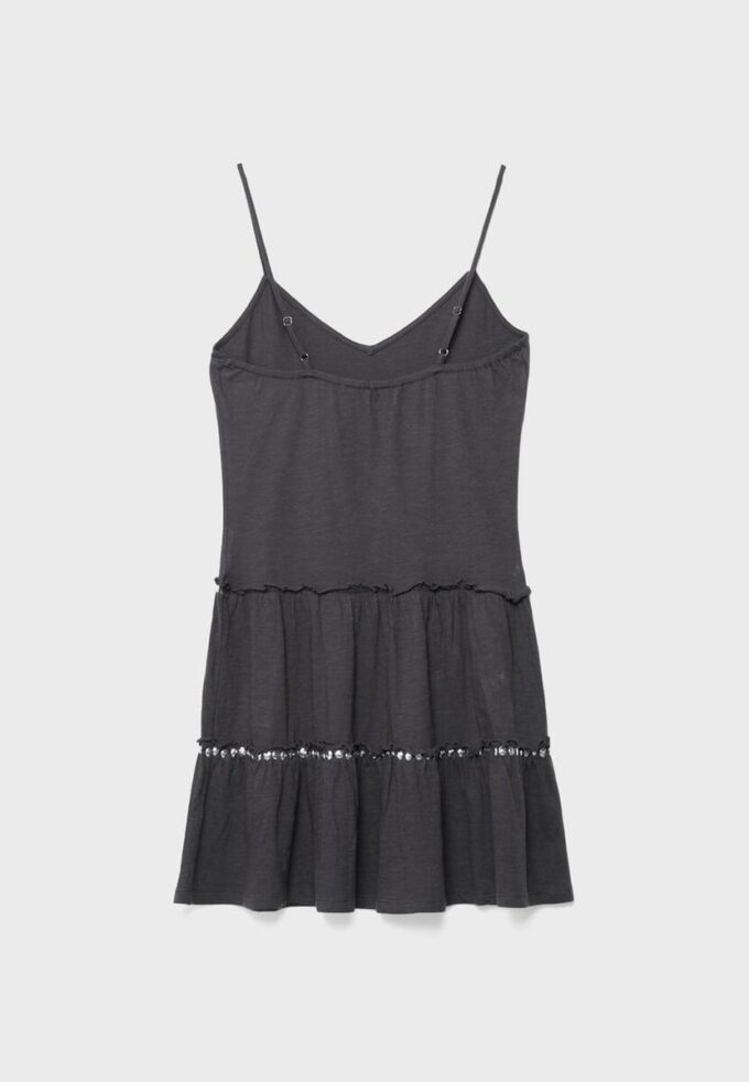 Rüschenkleid mit Nieten