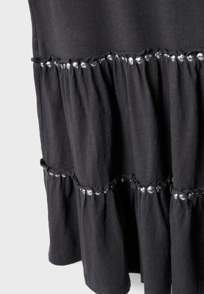Rüschenkleid mit Nieten