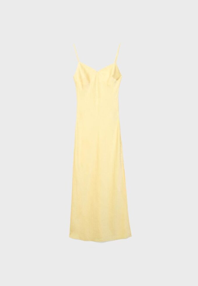 Satin-Midi-Kleid