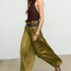 Satin-Sarouel-Hose mit Gürtel Satin-Sarouel-Hose mit Gürtel