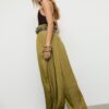 Satin-Sarouel-Hose mit Gürtel Satin-Sarouel-Hose mit Gürtel