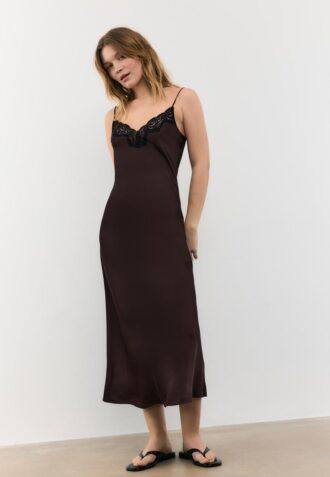 Satin-Trägerkleid