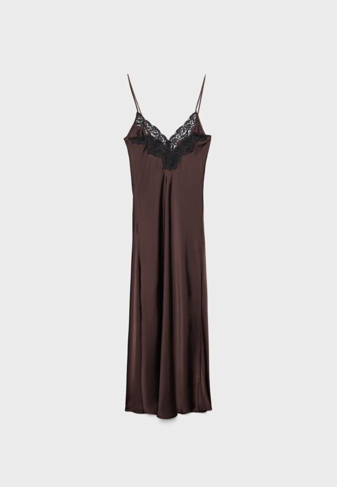 Satin-Trägerkleid