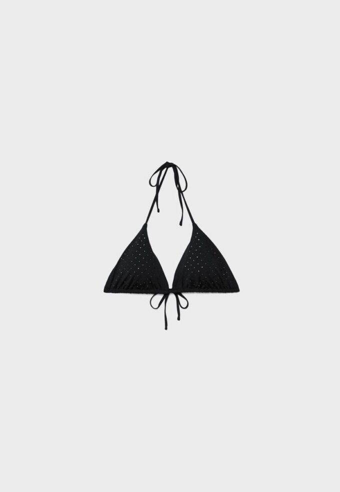 Schimmerndes Triangel-Bikini-Oberteil Schimmerndes Triangel-Bikini-Oberteil
