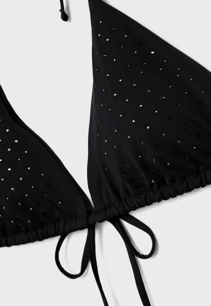 Schimmerndes Triangel-Bikini-Oberteil Schimmerndes Triangel-Bikini-Oberteil