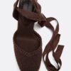 Schnürbare Jute-Plateau-Keilschuhe