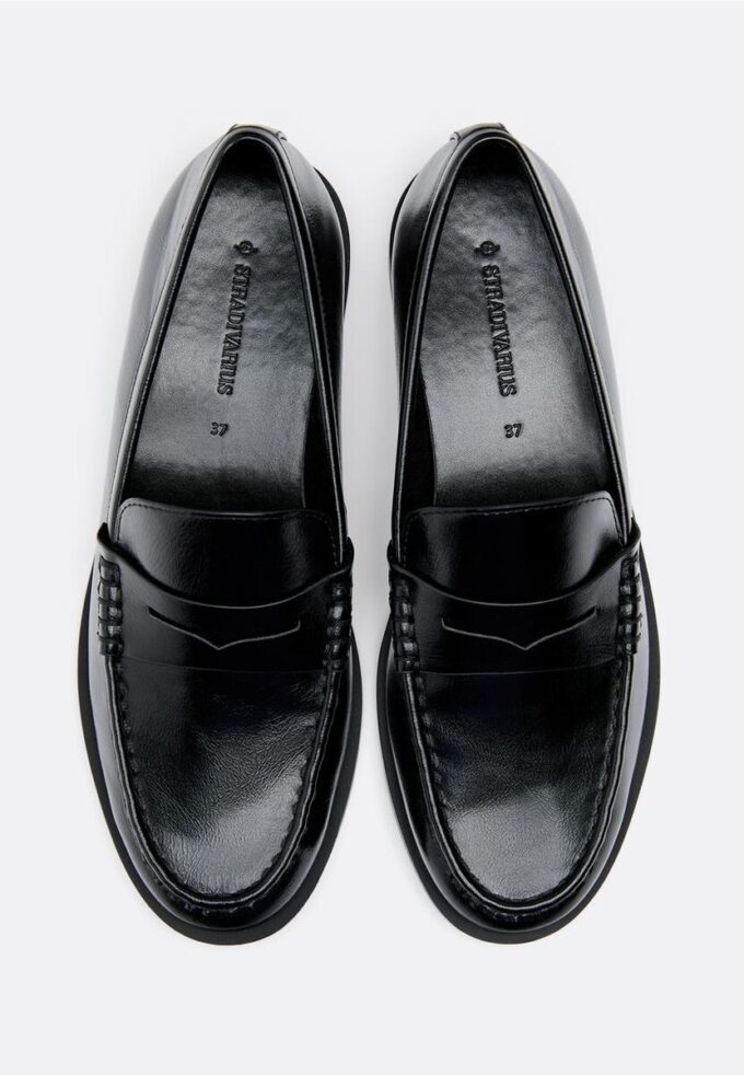 Schwarze Loafer in Lederoptik Schwarze Loafer in Lederoptik