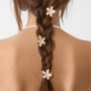 Set mit 6 Mini-Blumen-Haarspangen