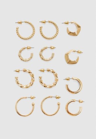 Set mit 6 Paar Ohrringen der Basics