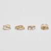 Set mit 9 Schmetterlings- und Strassringen