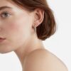 Set mit 9 Strass- und Perlen-Creolen