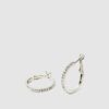 Set mit 9 Strass- und Perlen-Creolen