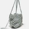 Shopper-Tasche aus Häkelstoff mit Metallfäden Shopper-Tasche aus Häkelstoff mit Metallfäden