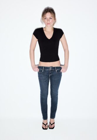 Slim-Fit-Jeans mit niedriger Leibhöhe