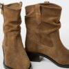 Slouchy Cowboy-Stiefeletten aus Leder