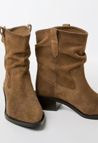 Slouchy Cowboy-Stiefeletten aus Leder