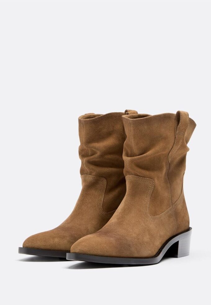 Slouchy Cowboy-Stiefeletten aus Leder