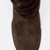 Slouchy Stiefel mit Absatz aus Leder
