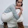 Slouchy Stiefeletten aus Leder mit Absatz