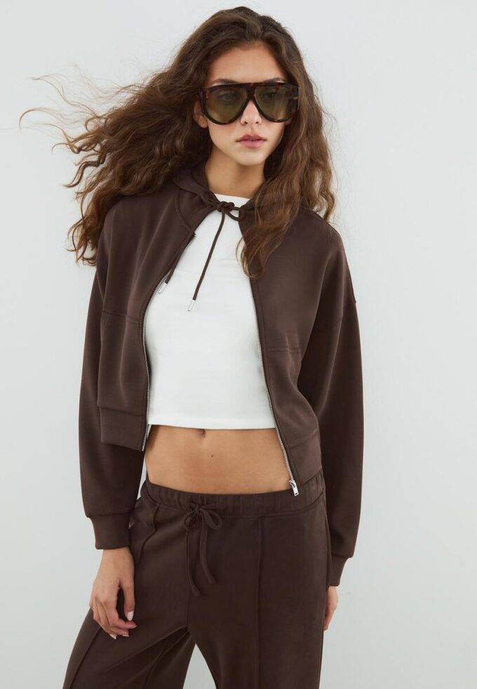 Soft-Feel-Sweatshirt mit Reißverschluss Soft-Feel-Sweatshirt mit Reißverschluss
