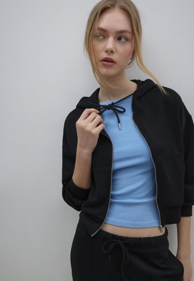 Soft-Feel-Sweatshirt mit Reißverschluss Soft-Feel-Sweatshirt mit Reißverschluss
