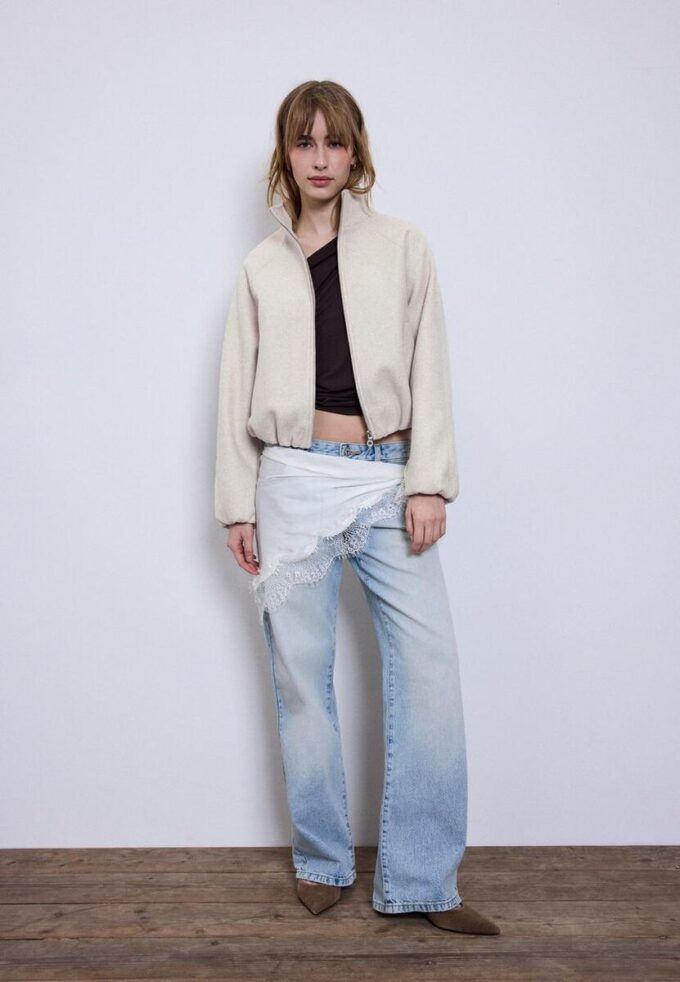 Soft Touch-Bomberjacke im Ballon-Stil Soft Touch-Bomberjacke im Ballon-Stil