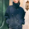 Soft Touch-Jacke mit Überkreuzverschluss und hohem Kragen Soft Touch-Jacke mit Überkreuzverschluss und hohem Kragen