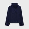 Soft Touch-Jacke mit Überkreuzverschluss und hohem Kragen Soft Touch-Jacke mit Überkreuzverschluss und hohem Kragen