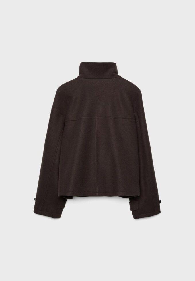 Soft Touch-Jacke mit Überkreuzverschluss und hohem Kragen Soft Touch-Jacke mit Überkreuzverschluss und hohem Kragen