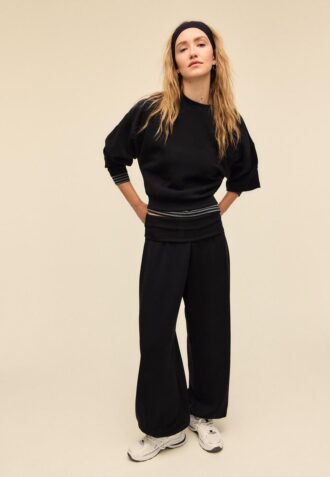 Soft Touch-Jogginghose im Ballon-Stil mit umgeschlagenem Bund