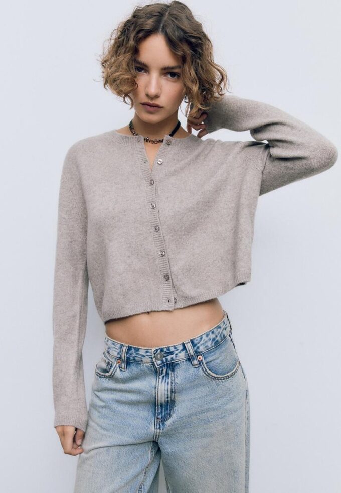Soft Touch-Strickjacke mit Knöpfen Soft Touch-Strickjacke mit Knöpfen