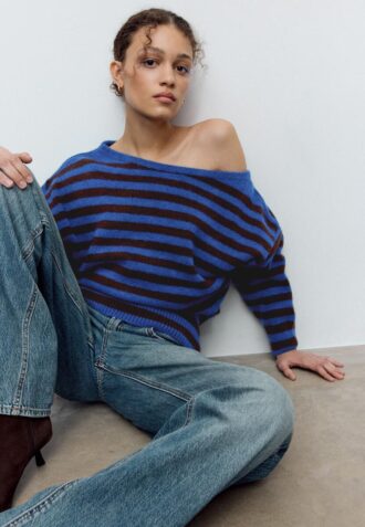 Soft Touch-Strickpullover mit U-Boot-Ausschnitt