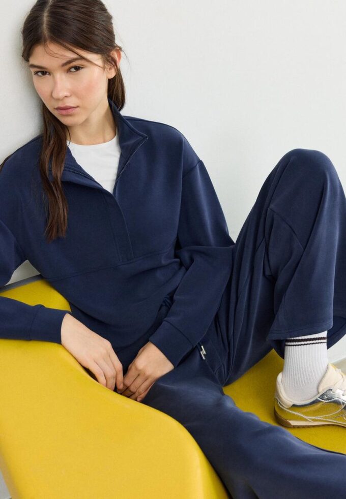Soft Touch-Sweatshirt mit Reißverschluss Soft Touch-Sweatshirt mit Reißverschluss