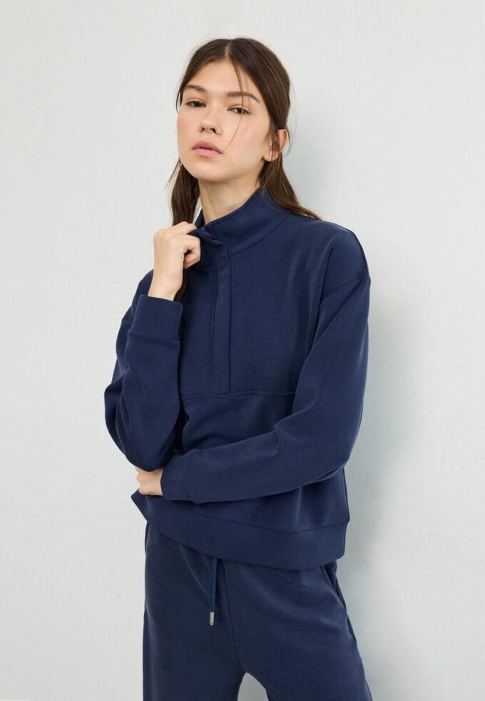 Soft Touch-Sweatshirt mit Reißverschluss Soft Touch-Sweatshirt mit Reißverschluss