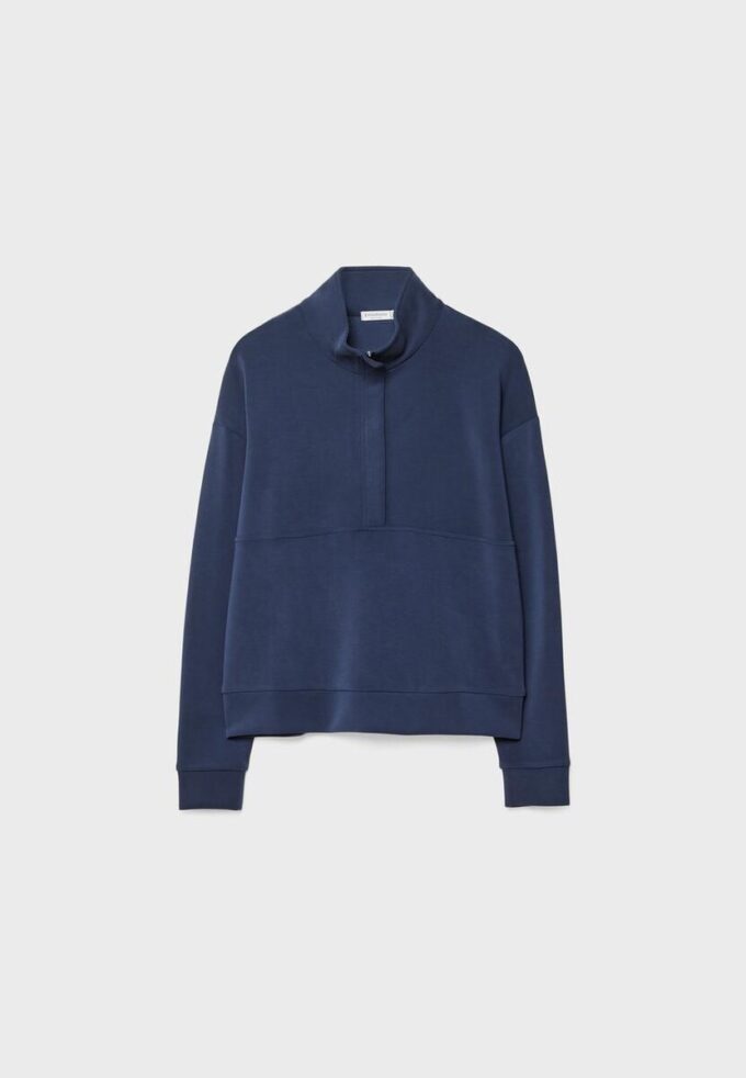 Soft Touch-Sweatshirt mit Reißverschluss Soft Touch-Sweatshirt mit Reißverschluss