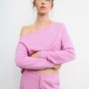 Soft Touch-Sweatshirt mit schulterfreiem Ausschnitt Soft Touch-Sweatshirt mit schulterfreiem Ausschnitt