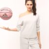 Soft Touch-Sweatshirt mit schulterfreiem Ausschnitt Soft Touch-Sweatshirt mit schulterfreiem Ausschnitt