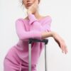 Soft Touch-Sweatshirt mit schulterfreiem Ausschnitt Soft Touch-Sweatshirt mit schulterfreiem Ausschnitt