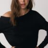 Soft Touch-Sweatshirt mit schulterfreiem Ausschnitt Soft Touch-Sweatshirt mit schulterfreiem Ausschnitt