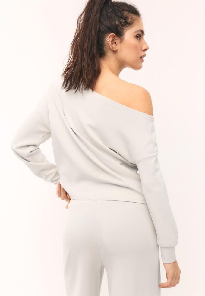Soft Touch-Sweatshirt mit schulterfreiem Ausschnitt Soft Touch-Sweatshirt mit schulterfreiem Ausschnitt