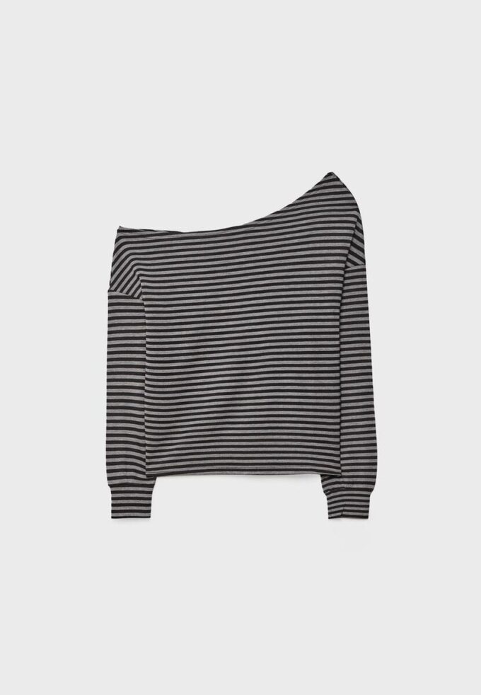 Soft Touch-Sweatshirt mit schulterfreiem Ausschnitt Soft Touch-Sweatshirt mit schulterfreiem Ausschnitt