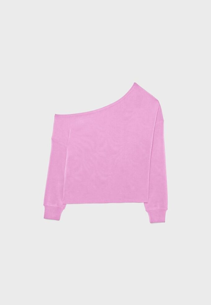 Soft Touch-Sweatshirt mit schulterfreiem Ausschnitt Soft Touch-Sweatshirt mit schulterfreiem Ausschnitt