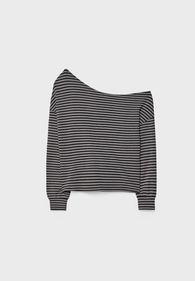 Soft Touch-Sweatshirt mit schulterfreiem Ausschnitt Soft Touch-Sweatshirt mit schulterfreiem Ausschnitt