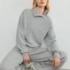 Soft Touch-Sweatshirt mit seitlichem Reißverschluss Soft Touch-Sweatshirt mit seitlichem Reißverschluss