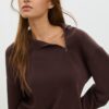 Soft Touch-Sweatshirt mit seitlichem Reißverschluss Soft Touch-Sweatshirt mit seitlichem Reißverschluss