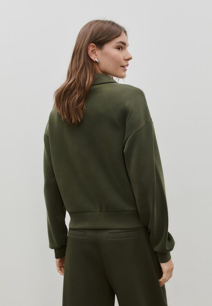 Soft Touch-Sweatshirt mit seitlichem Reißverschluss Soft Touch-Sweatshirt mit seitlichem Reißverschluss