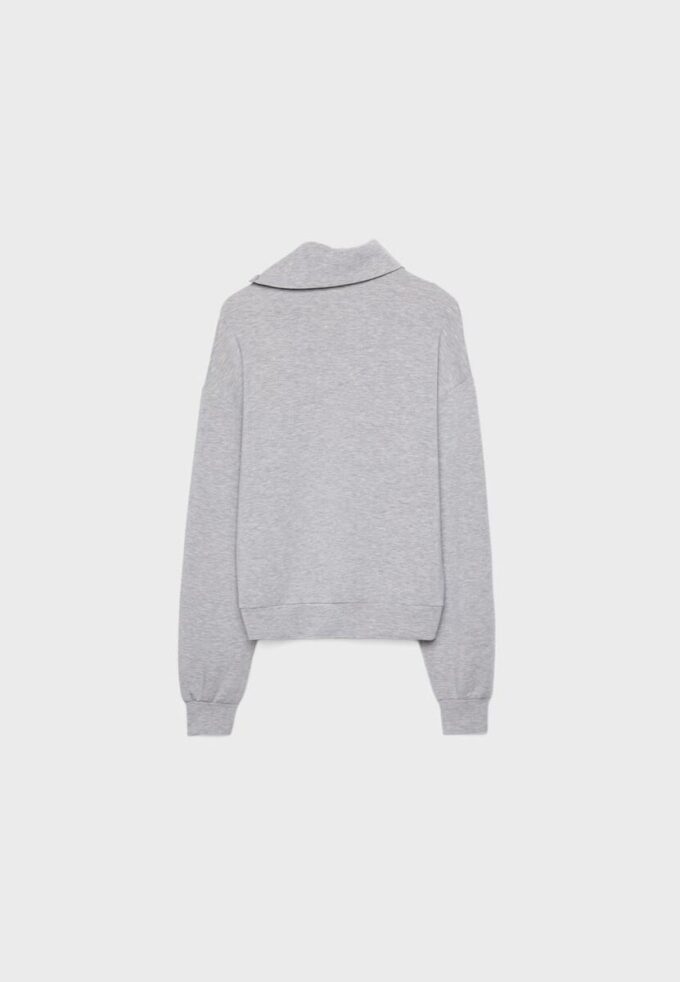 Soft Touch-Sweatshirt mit seitlichem Reißverschluss Soft Touch-Sweatshirt mit seitlichem Reißverschluss