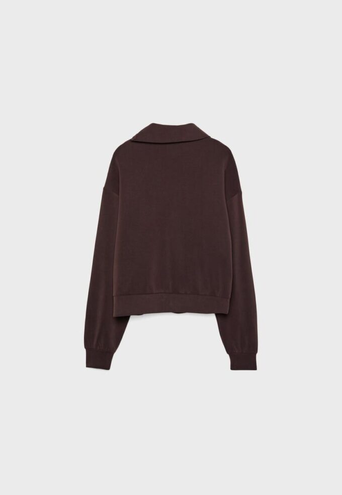 Soft Touch-Sweatshirt mit seitlichem Reißverschluss Soft Touch-Sweatshirt mit seitlichem Reißverschluss