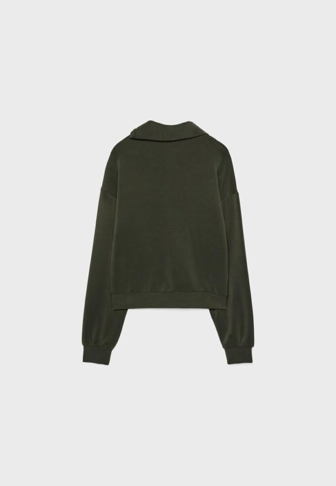 Soft Touch-Sweatshirt mit seitlichem Reißverschluss Soft Touch-Sweatshirt mit seitlichem Reißverschluss