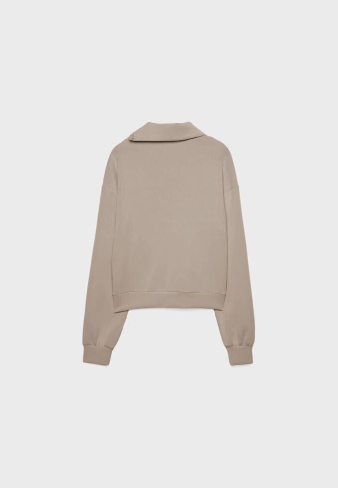 Soft Touch-Sweatshirt mit seitlichem Reißverschluss Soft Touch-Sweatshirt mit seitlichem Reißverschluss